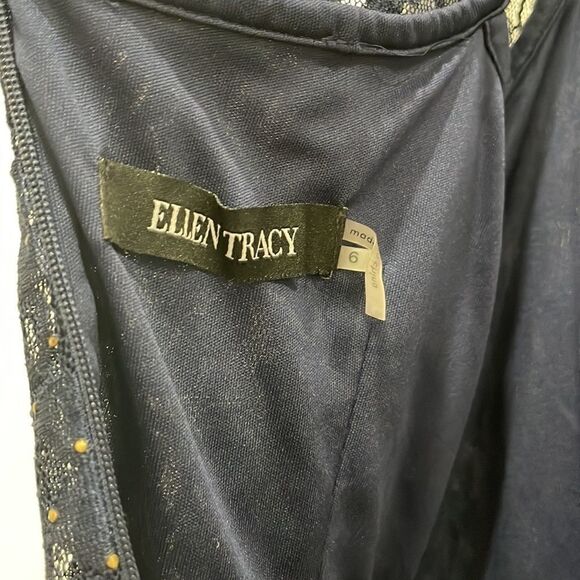 Ellen Tracy Dress, Blue Lace, WORN ONCE! - Picture 7 of 8